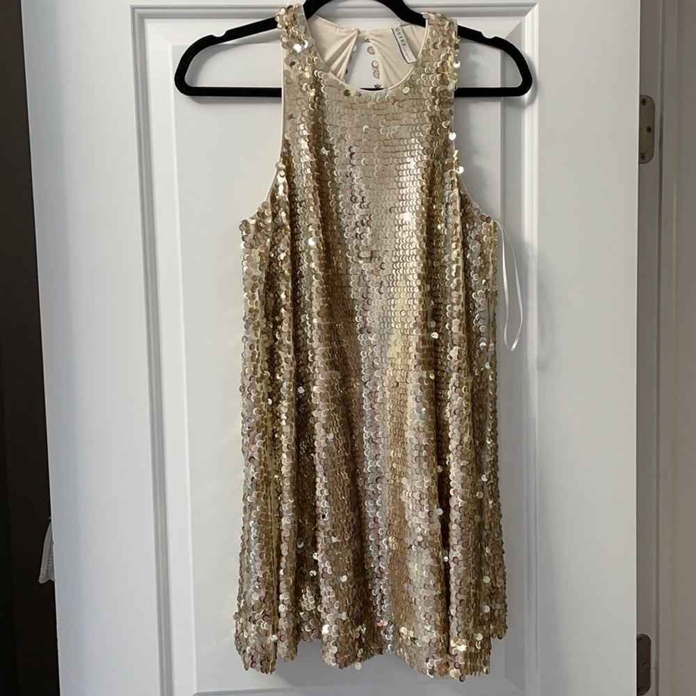 Guess Sequin Swing Tank Dress